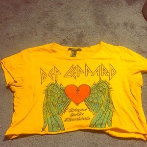 Forever 21 “Def Leppard” Crop Top